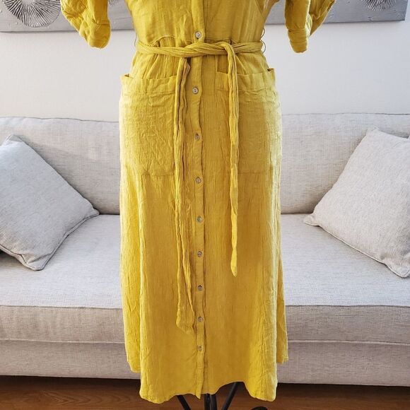 Free People Love to Love You Embroidered Button-Up Midi Dress size XS - Picture 6 of 13